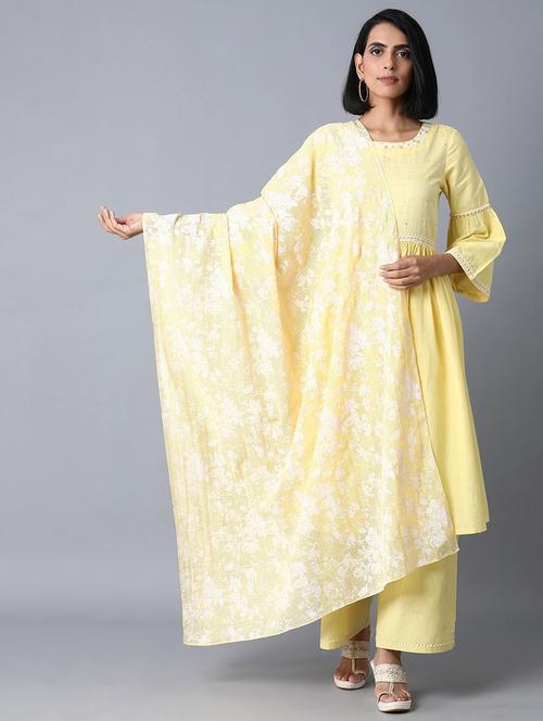 yellow viscose dupatta - 17818324 - Very Small Image - 1