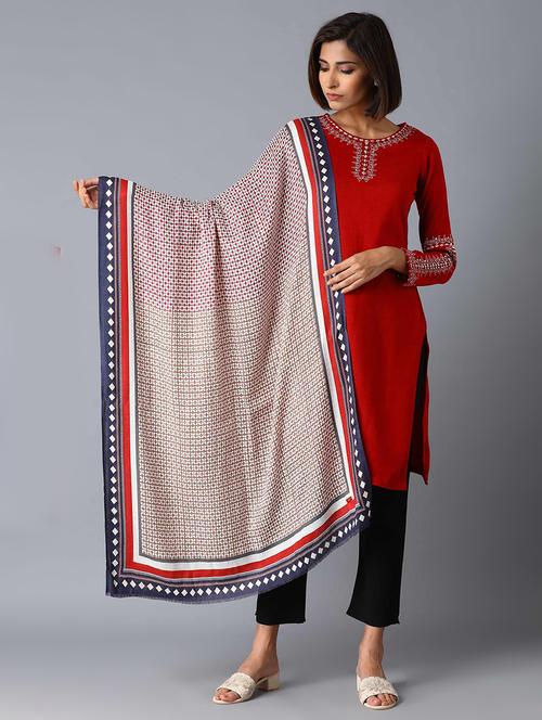 women's geometric shawl - 17818375 - Very Small Image - 1