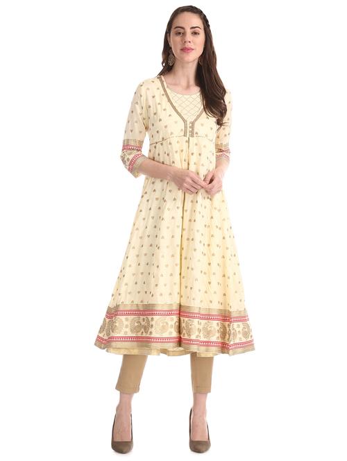 printed layered kurta - 17818429 - Very Small Image - 1