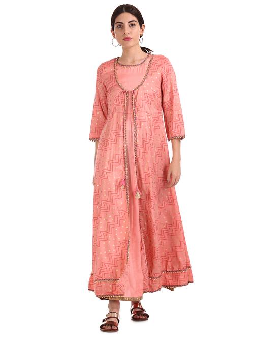 printed layered kurta - 17818430 - Very Small Image - 1