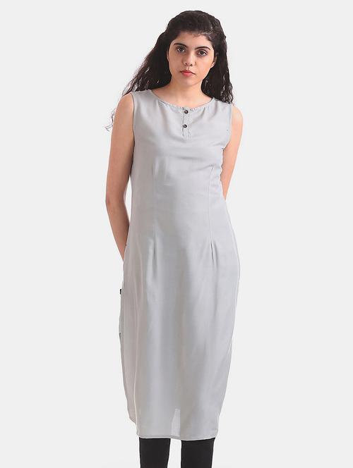 solid straight kurta - 17818467 - Very Small Image - 1