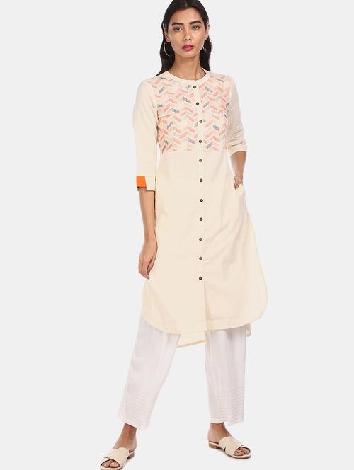 printed straight kurta - 17818642 - Very Small Image - 1