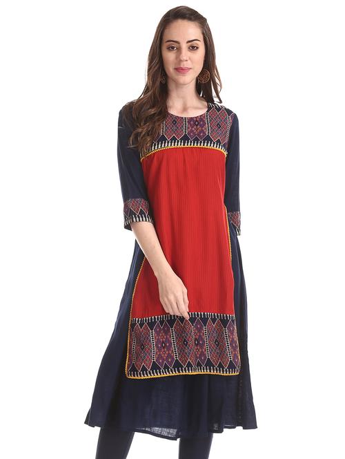 printed layered kurta - 17818715 - Very Small Image - 1
