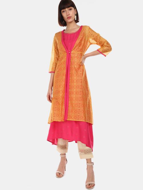 printed layered kurta - 17818777 - Very Small Image - 1