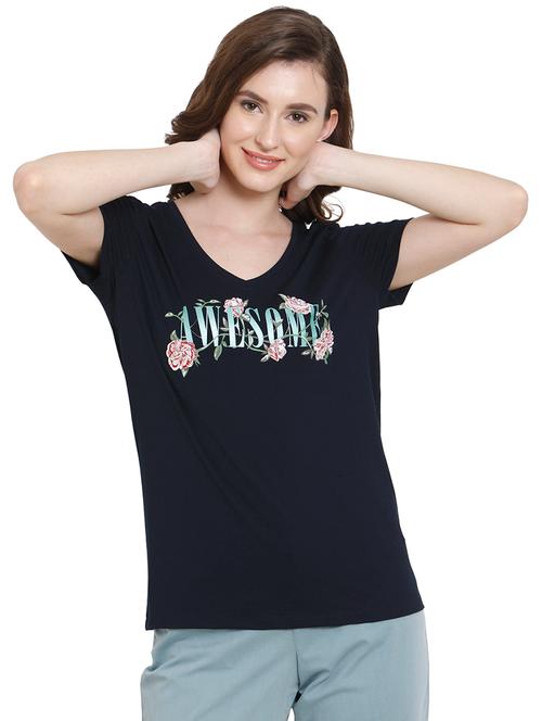 v-neck graphic tee  - 17820728 - Very Small Image - 1