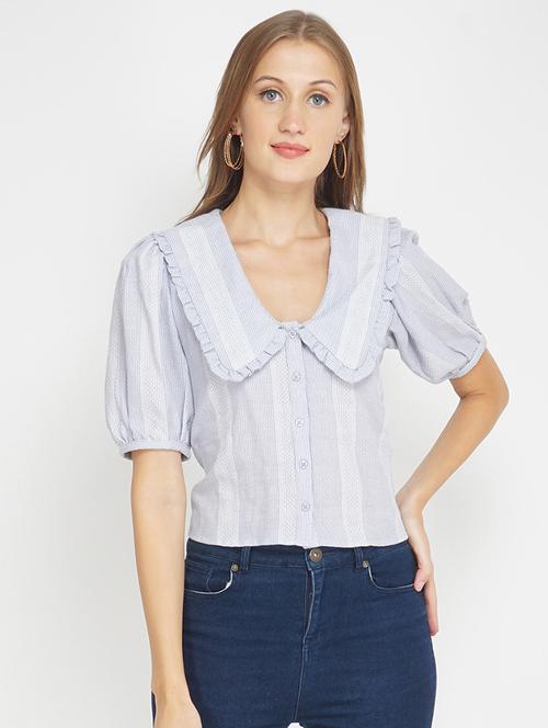 blue cotton regular shirt - 17822229 - Very Small Image - 1