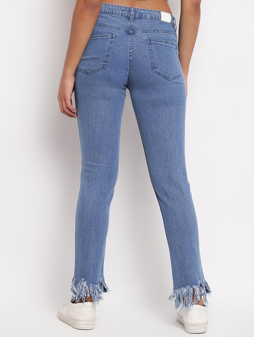 women's distress slim fit jeans - 17822461 - Standard Image - 2