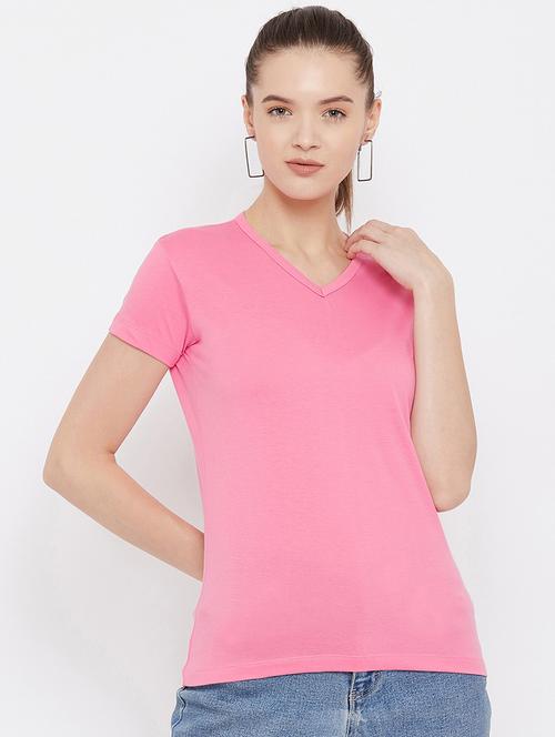 v-neck solid tee - 17822649 - Very Small Image - 1