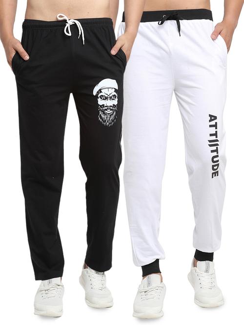 set of 2 multi colored printed full length track pant - 17823886 - Very Small Image - 1