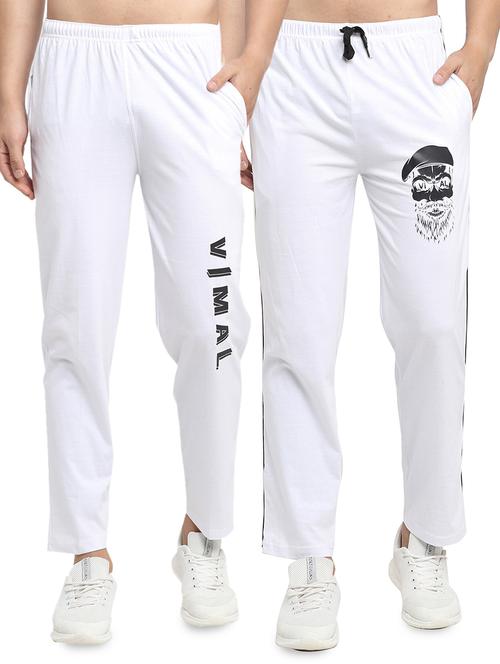 set of 2 multi colored printed full length track pant - 17823907 - Very Small Image - 1