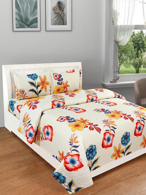 dream living merino_01 dbl bed besheet with 2 pillow cover 125gsm cotton blend - 17824027 - Very Small Image - 1