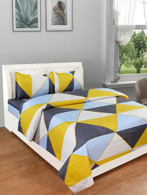 dream living merino_01 dbl bed besheet with 2 pillow cover 125gsm cotton blend - 17824031 - Very Small Image - 1