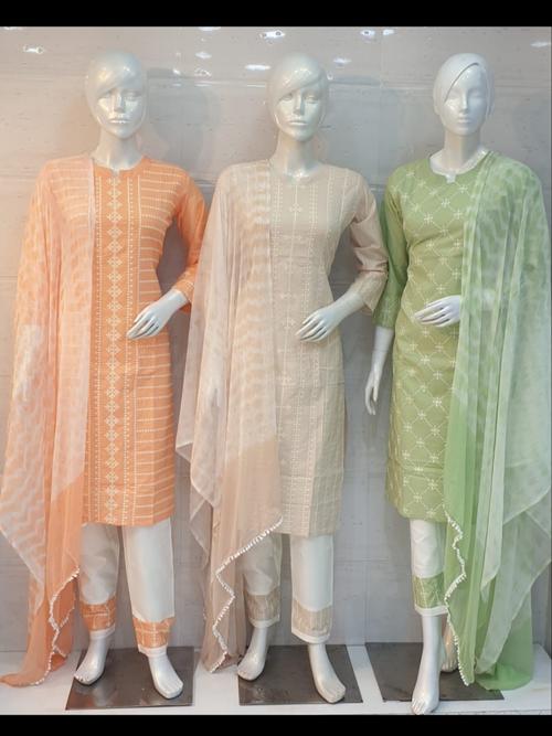 cotton mal with chicken work suit  - 17825131 - Very Small Image - 1