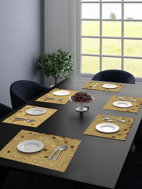 saral home unique quality viscose dining table kitchen placemats pack of 6 (34x45 cm, grey) - 17825471 - Very Small Image - 1