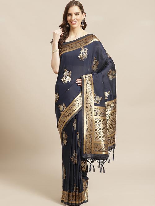  jacquard banarasi saree - 17826182 - Very Small Image - 1