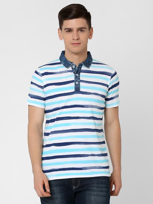 white striped polo t-shirt - 17828050 - Very Small Image - 1