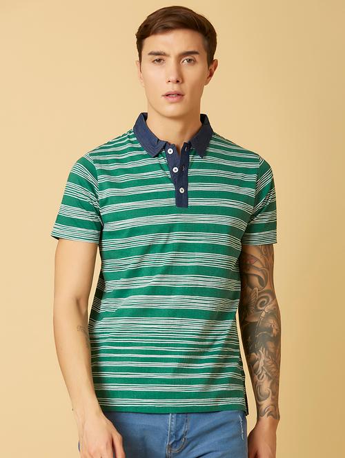 green striped polo t-shirt - 17828051 - Very Small Image - 1