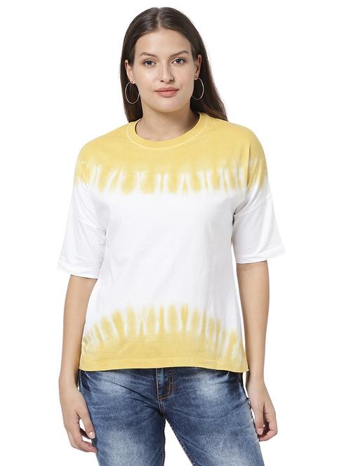 crew neck tie & dye tee - 17828205 - Very Small Image - 1