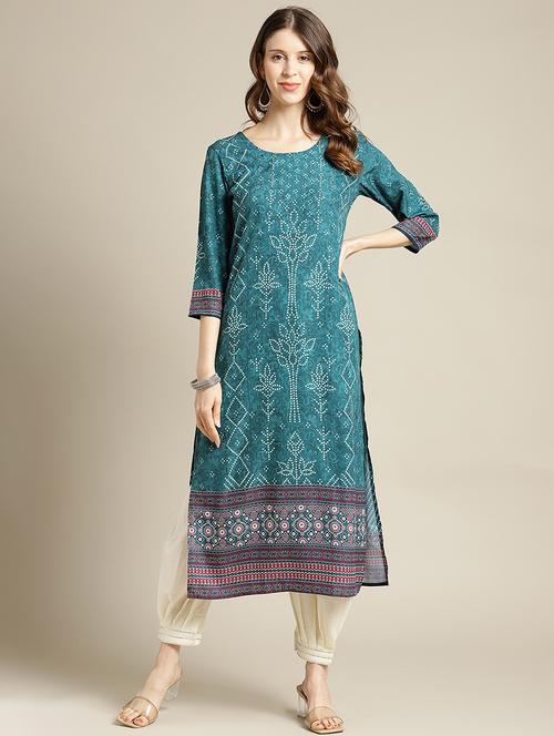 women's straight kurta - 17832777 - Very Small Image - 1