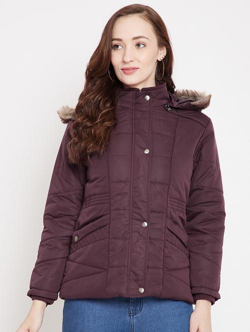 hooded neck quilted jacket - 17834449 - Very Small Image - 1