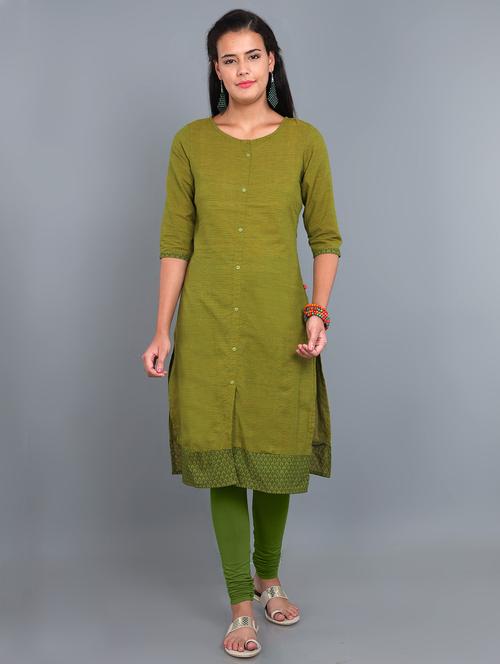 solid straight kurta - 17835987 - Very Small Image - 1