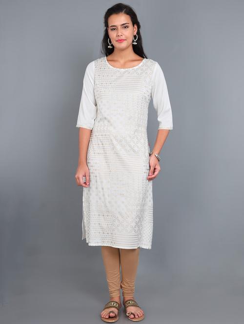 solid straight kurta - 17835997 - Very Small Image - 1