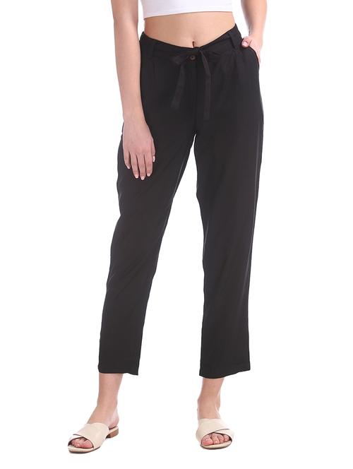 mid rise solid pleated trouser - 17836327 - Very Small Image - 1