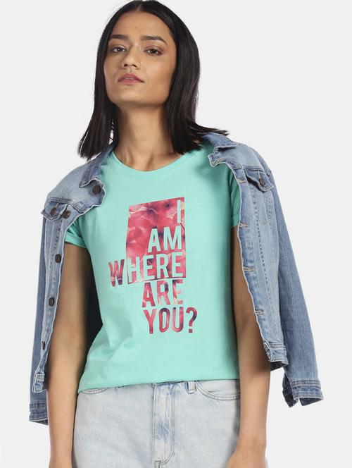 blue cotton regular tshirt - 17836601 - Very Small Image - 1