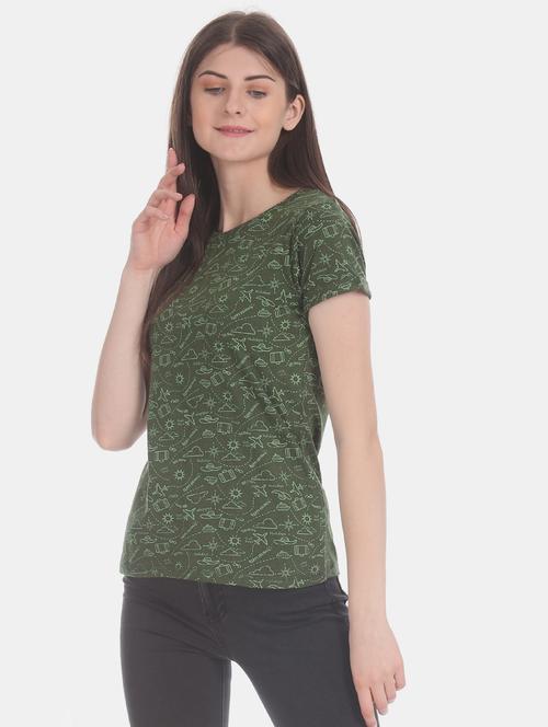 round neck printed tee  - 17836815 - Very Small Image - 1