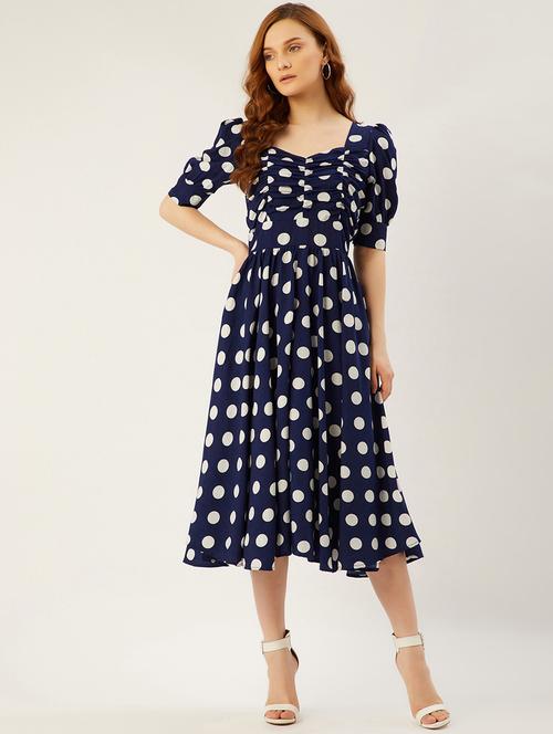 women's fit & flare printed dress - 17837047 - Very Small Image - 1
