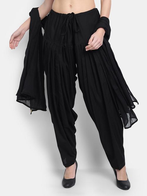 black cotton patiyala salwars - 17837321 - Very Small Image - 1
