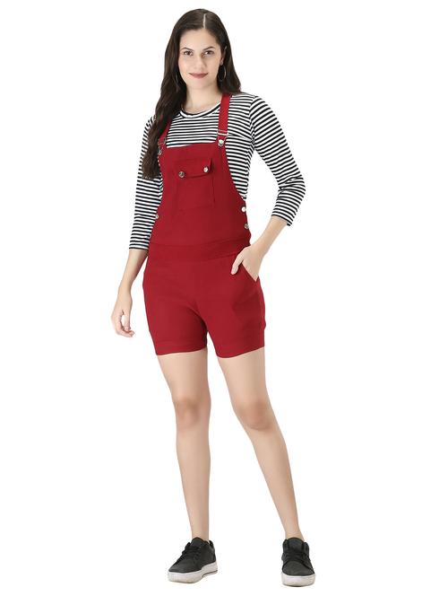 women's dungaree dress solid dress - 17837551 - Very Small Image - 1