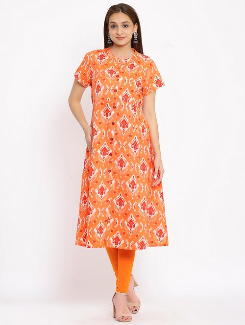 ikat a-line kurta - 17838082 - Very Small Image - 1