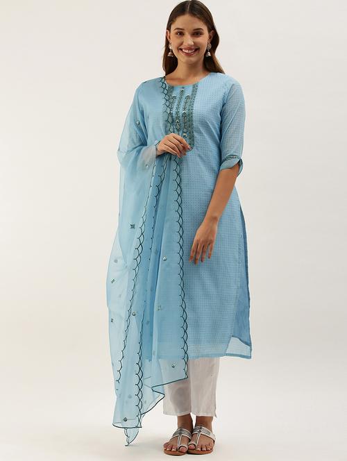 printed kurta pant set - 17838187 - Very Small Image - 1