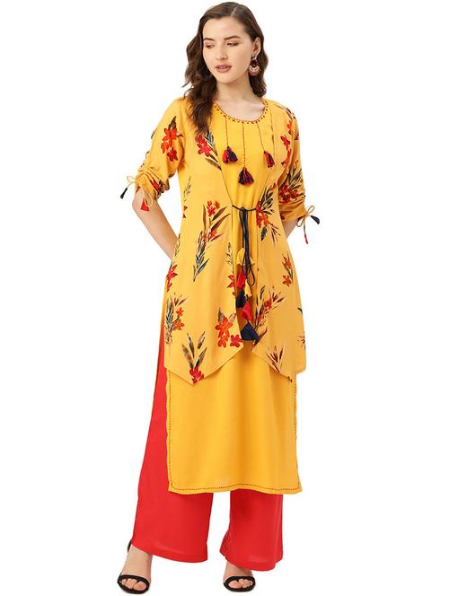 women's straight kurta - 17838980 - Very Small Image - 1
