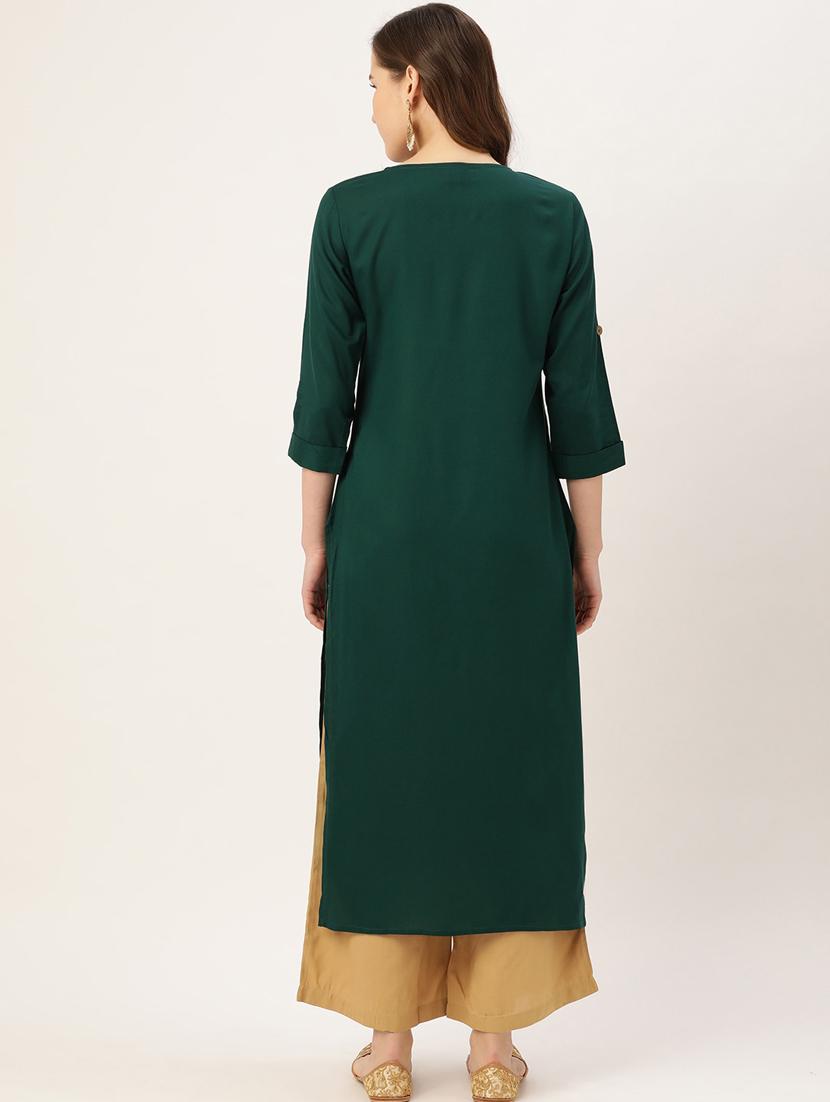 printed straight kurta - 17839005 - Zoom Image - 2