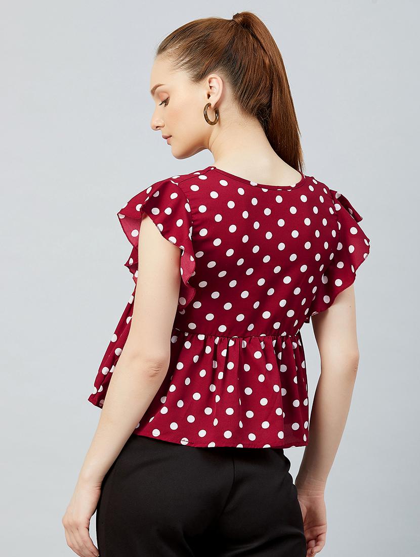 women's peplum v neck top - 17839157 - Zoom Image - 2