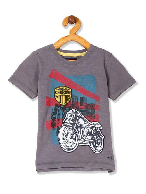 round neck graphic t-shirt - 17839740 - Very Small Image - 1