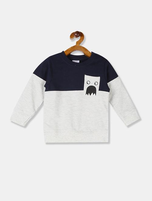 crew neck color block sweatshirt - 17842278 - Very Small Image - 1