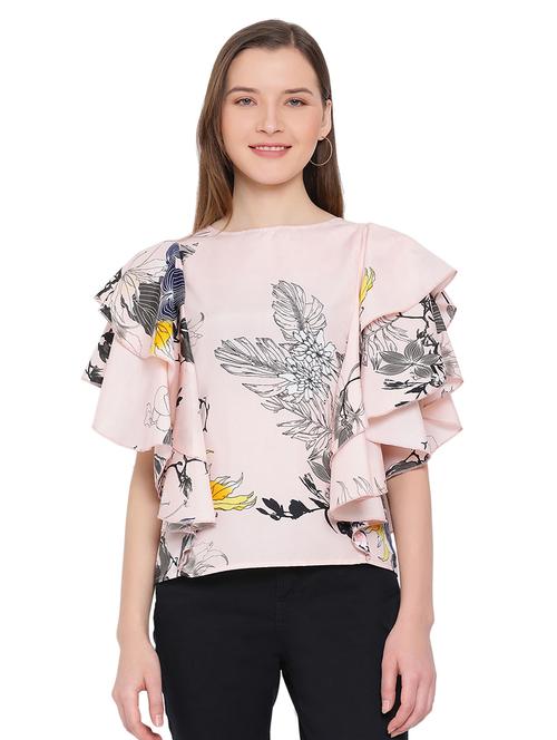 bell sleeved floral top - 17843694 - Very Small Image - 1