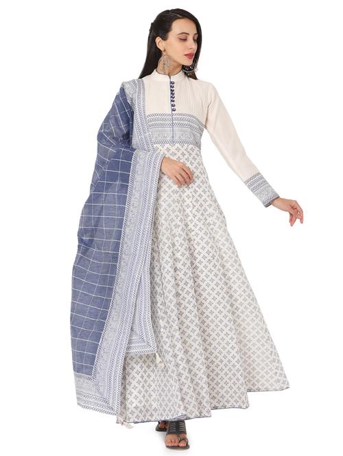 printed kurta churidaar set - 17844549 - Very Small Image - 1