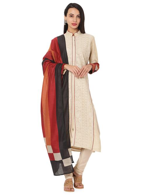 embroidered kurta churidaar set - 17844558 - Very Small Image - 1