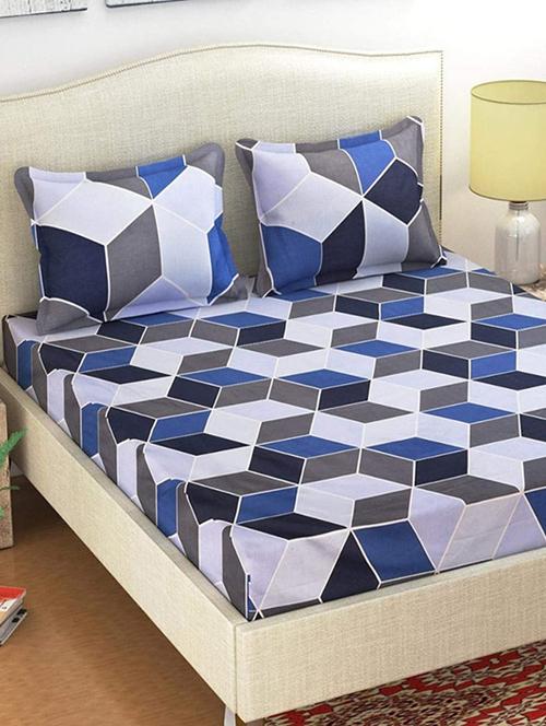 supersoft king size double bedsheet set ( 1 king double bedsheet with 2 large pillow covers ) - 17844943 - Very Small Image - 1