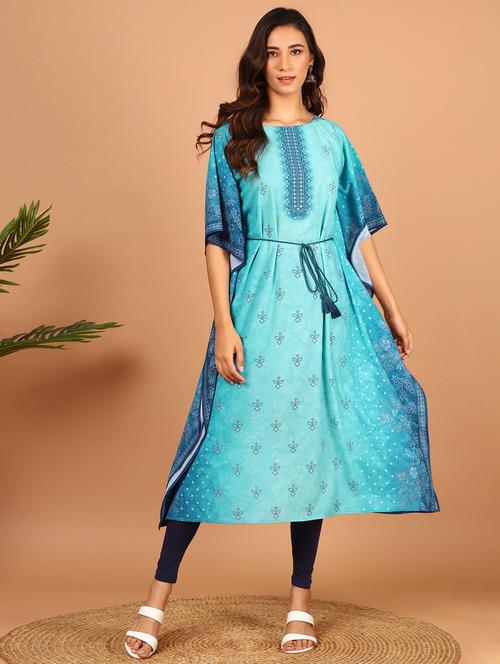 bandhani kaftan kurta - 17845044 - Very Small Image - 1