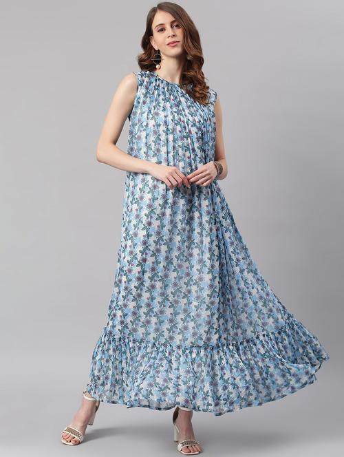 women's tiered dress animal print dress - 17845929 - Very Small Image - 1