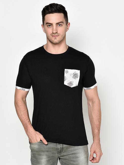 black printed pocket t-shirt - 17847319 - Very Small Image - 1