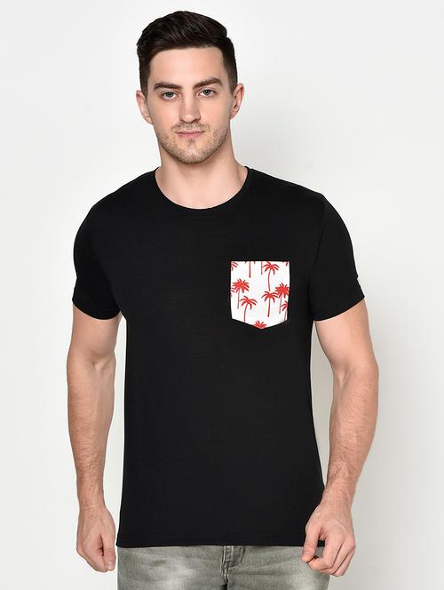 black printed pocket t-shirt - 17847321 - Very Small Image - 1