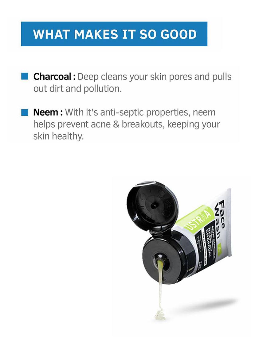 ustraa black deodorant - 150ml & face wash neem and charcoal - 200g - 17847509 - Zoom Image - 6