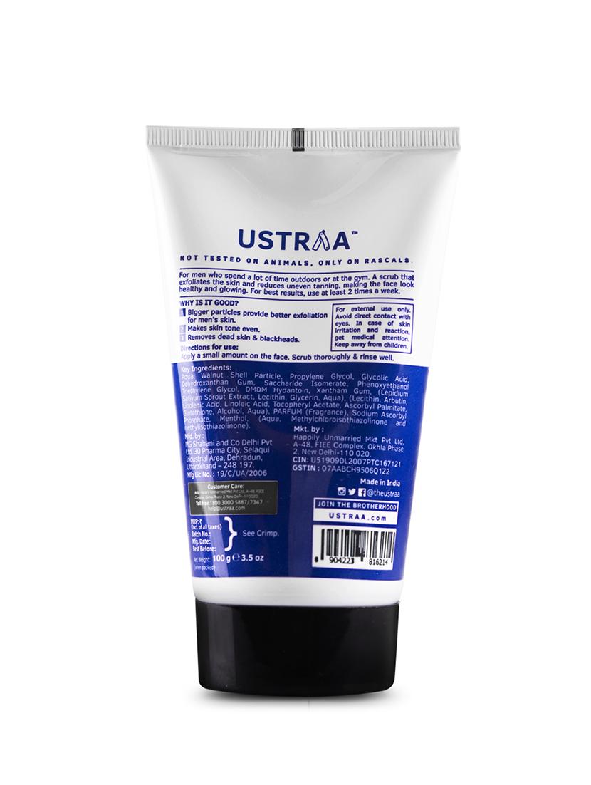 ustraa black deodorant - 150ml, de-tan face scrub - 100g & face wash neem and charcoal - 200g - 17847511 - Zoom Image - 4