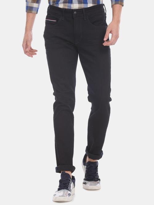 navy blue plain denim jeans - 17847735 - Very Small Image - 1